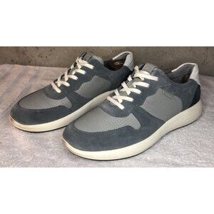 ECCO Men's Soft 7 Runner Retro Sneaker Shoes EU 44 US 10 Gray Suede & Leather